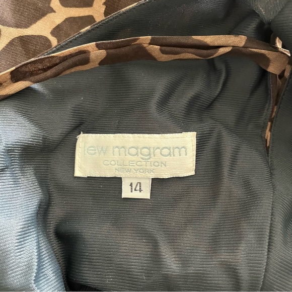 Lew Magram Vintage Animal Print Halter style Maxi Dress Size 8 - Picture 9 of 9